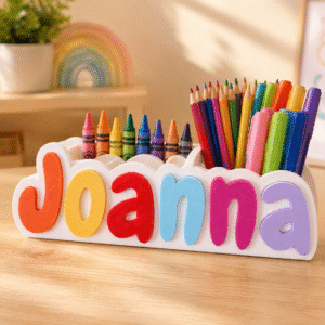 Personalized Name Desk Organizer, 3D Printed Pencil Holder